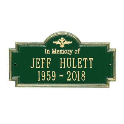 Arlington Standard Two Line "In Memory Of" Wall Plaque