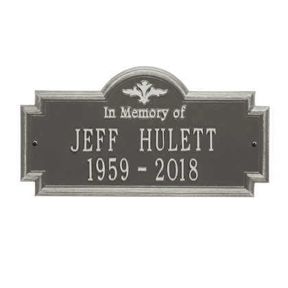 Arlington Standard Two Line "In Memory Of" Wall Plaque