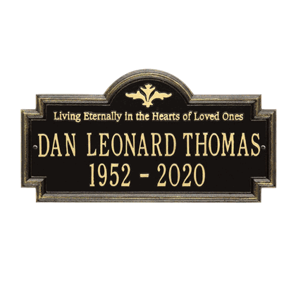 Arlington Standard Two Line "Living Eternally" Wall Plaque