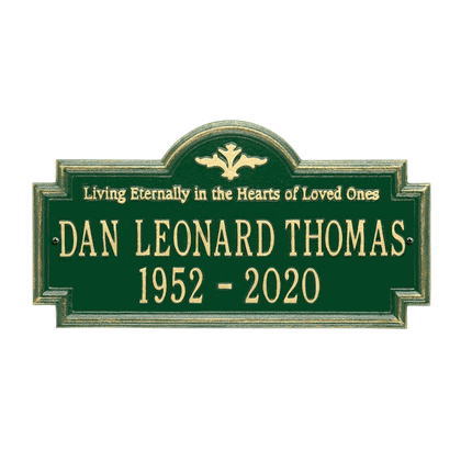 Arlington Standard Two Line "Living Eternally" Wall Plaque