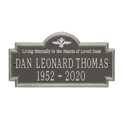 Arlington Standard Two Line "Living Eternally" Wall Plaque