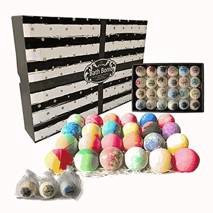 Aromatherapy Bath Bomb Gift Set - 24 Pieces