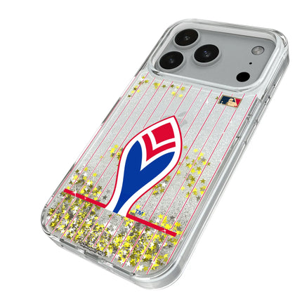 Atlanta Braves 1972-1975 - Cooperstown Collection Pinstripe Glitter Phone Case for Apple iPhone