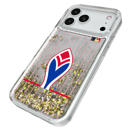 Atlanta Braves 1972-1975 - Cooperstown Collection Pinstripe Glitter Phone Case for Apple iPhone