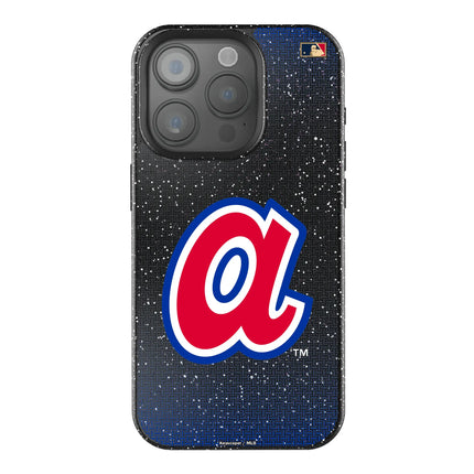 Atlanta Braves 1972-1980 - Cooperstown Collection Linen Black Bling Phone Case for Apple iPhone