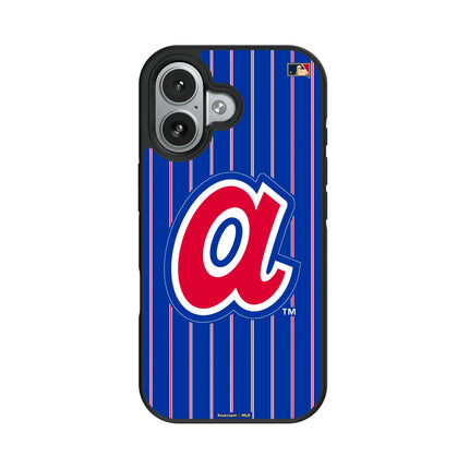 Atlanta Braves 1972-1980 - Cooperstown Collection Pinstripe Bump Phone Case for Apple iPhone