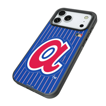 Atlanta Braves 1972-1980 - Cooperstown Collection Pinstripe Bump Phone Case for Apple iPhone