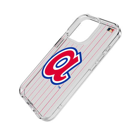 Atlanta Braves 1972-1980 - Cooperstown Collection Pinstripe Clear Phone Case for Apple iPhone