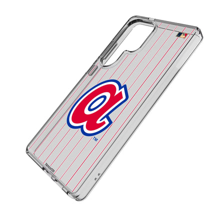 Atlanta Braves 1972-1980 - Cooperstown Collection Pinstripe Clear Phone Case for Samsung Galaxy