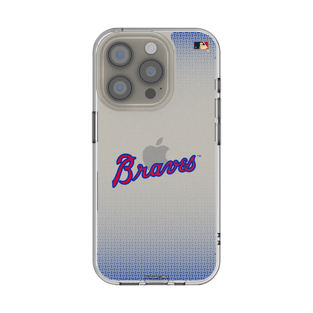 Atlanta Braves Home 2012 - Cooperstown Collection Linen Clear Phone Case for Apple iPhone