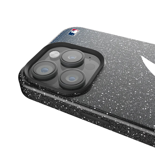 Atlanta Braves Linen Black Bling Phone Case for Apple iPhone