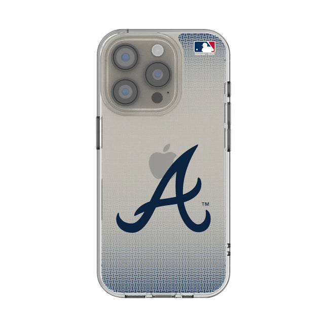 Atlanta Braves Linen Clear Phone Case for Apple iPhone