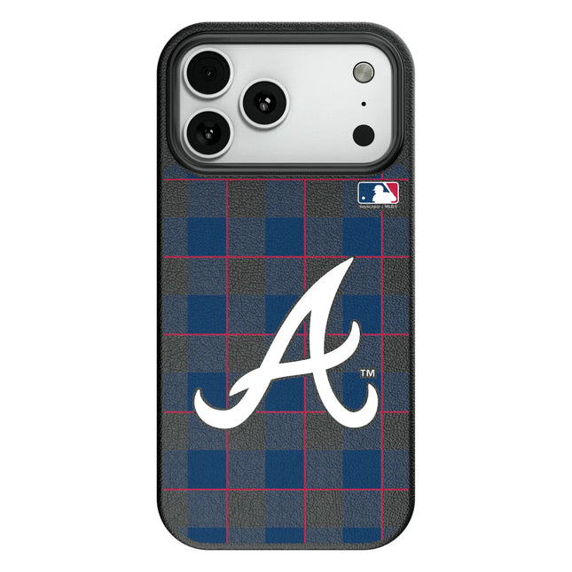 Atlanta Braves Plaid MagSafe Compatible Phone Case for Apple iPhone