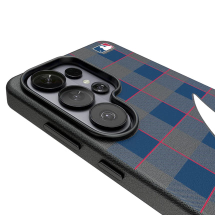 Atlanta Braves Plaid MagSafe Compatible Phone Case for Samsung Galaxy