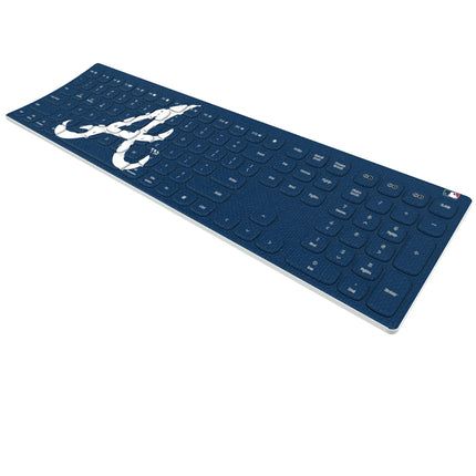 Atlanta Braves Solid Curved Wireless Keyboard