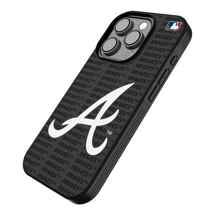 Atlanta Braves Text Backdrop Bump Phone Case for Apple iPhone