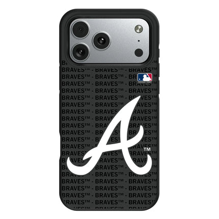 Atlanta Braves Text Backdrop Bump Phone Case for Apple iPhone