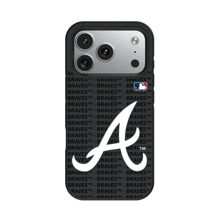 Atlanta Braves Text Backdrop Bump Phone Case for Apple iPhone