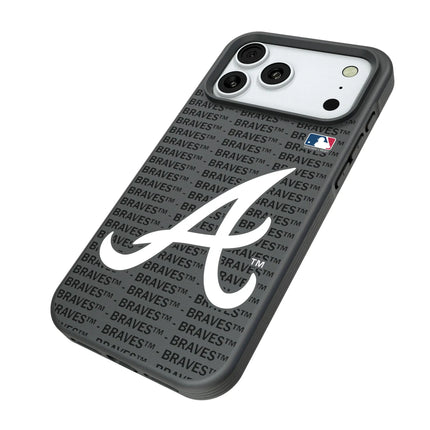 Atlanta Braves Text Backdrop Bump Phone Case for Apple iPhone