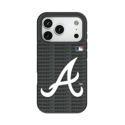 Atlanta Braves Text Backdrop Bump Phone Case for Apple iPhone