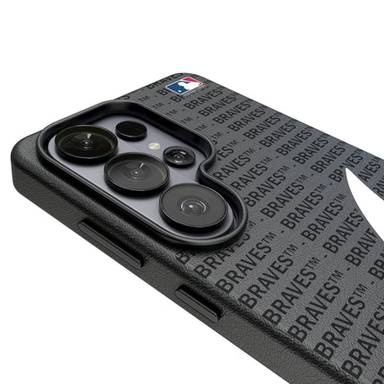 Atlanta Braves Text Backdrop MagSafe Compatible Phone Case for Samsung Galaxy