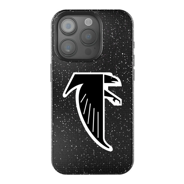 Atlanta Falcons Classic Linen Black Bling Phone Case for Apple iPhone