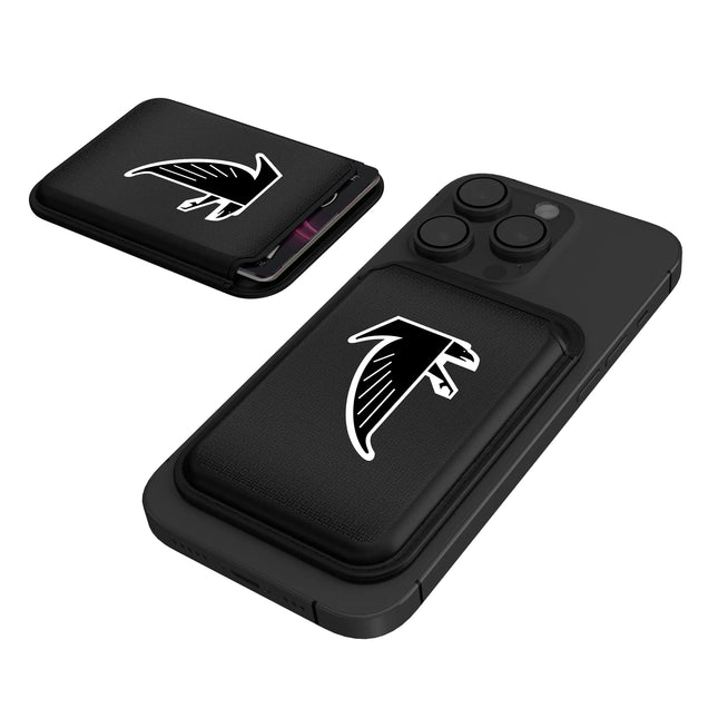 Atlanta Falcons Classic Linen Black Magnetic Credit Card Wallet