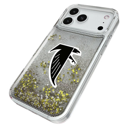 Atlanta Falcons Classic Linen Glitter Phone Case for Apple iPhone