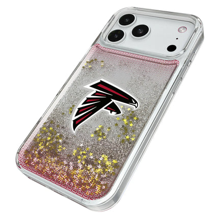 Atlanta Falcons Linen Glitter Phone Case for Apple iPhone