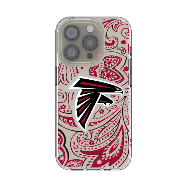 Atlanta Falcons Paisley Clear Phone Case for Apple iPhone
