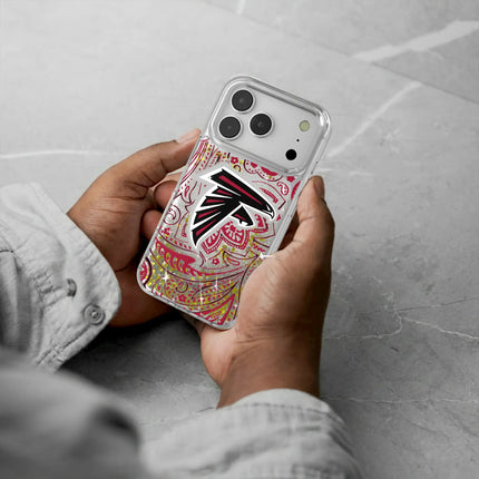 Atlanta Falcons Paisley Glitter Phone Case for Apple iPhone