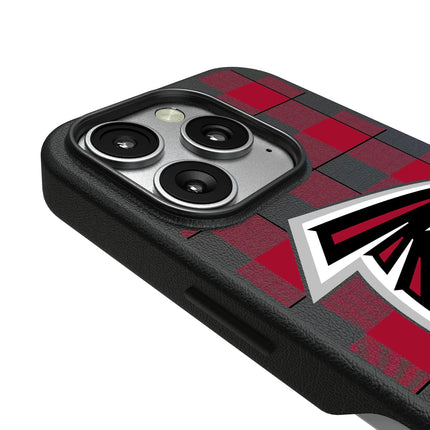 Atlanta Falcons Plaid MagSafe Compatible Phone Case for Apple iPhone