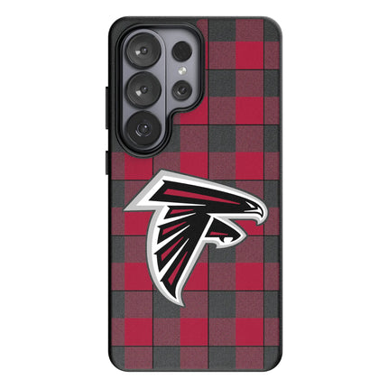 Atlanta Falcons Plaid MagSafe Compatible Phone Case for Samsung Galaxy