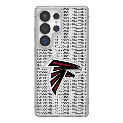 Atlanta Falcons Text Backdrop Clear Phone Case for Samsung Galaxy