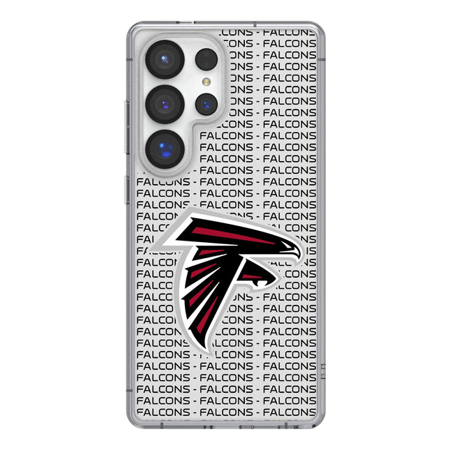 Atlanta Falcons Text Backdrop Clear Phone Case for Samsung Galaxy