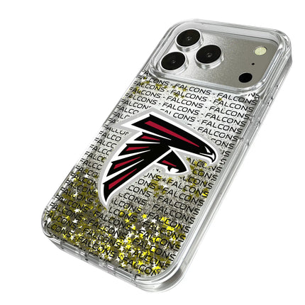 Atlanta Falcons Text Backdrop Glitter Phone Case for Apple iPhone
