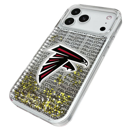 Atlanta Falcons Text Backdrop Glitter Phone Case for Apple iPhone