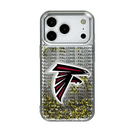 Atlanta Falcons Text Backdrop Glitter Phone Case for Apple iPhone