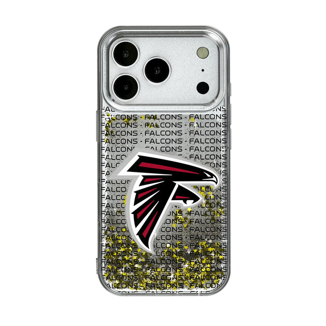 Atlanta Falcons Text Backdrop Glitter Phone Case for Apple iPhone