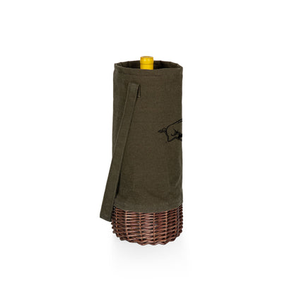 Arkansas Razorbacks Malbec Insulated Canvas Wine Bottle Basket