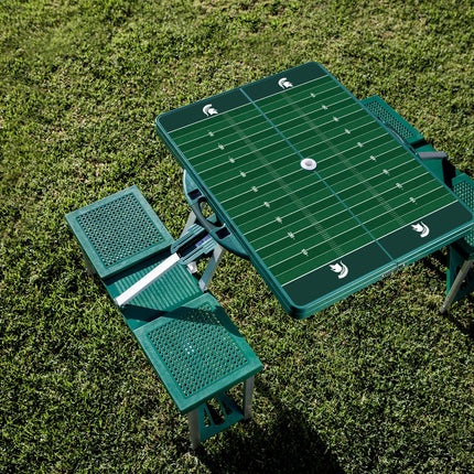 Michigan St Spartans Football Field Picnic Table Folding Table Seats