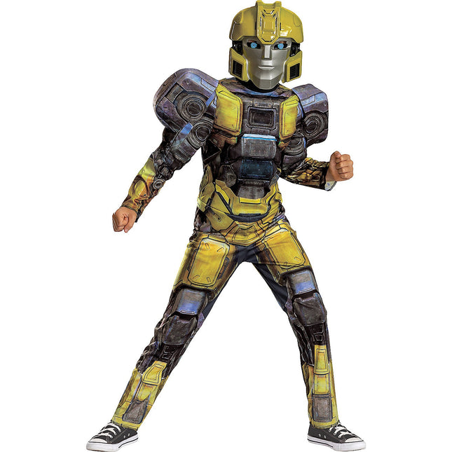 Kids Classic Muscle Transformers One Bumblebee/B-127 Costume