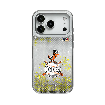 Baltimore Orioles 1954-1963 - Cooperstown Collection Linen Glitter Phone Case for Apple iPhone
