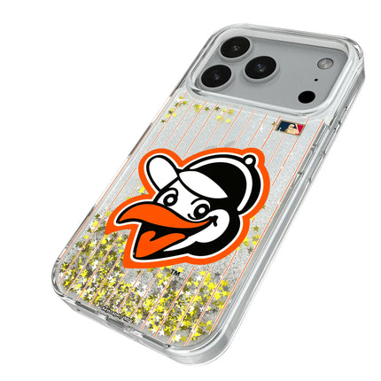 Baltimore Orioles 1955 - Cooperstown Collection Pinstripe Glitter Phone Case for Apple iPhone