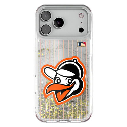 Baltimore Orioles 1955 - Cooperstown Collection Pinstripe Glitter Phone Case for Apple iPhone