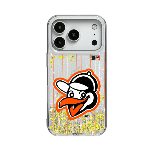 Baltimore Orioles 1955 - Cooperstown Collection Pinstripe Glitter Phone Case for Apple iPhone