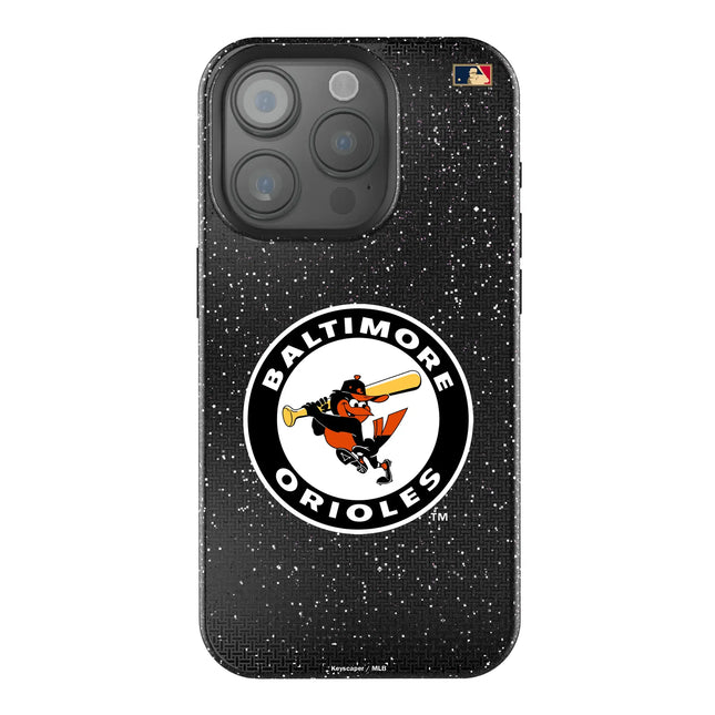 Baltimore Orioles 1966-1969 - Cooperstown Collection Linen Black Bling Phone Case for Apple iPhone