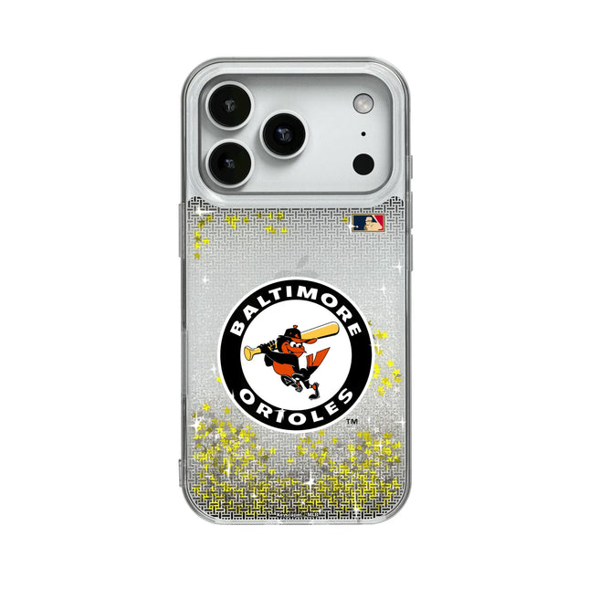 Baltimore Orioles 1966-1969 - Cooperstown Collection Linen Glitter Phone Case for Apple iPhone