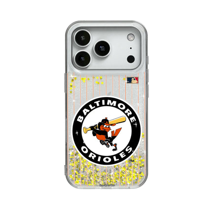 Baltimore Orioles 1966-1969 - Cooperstown Collection Pinstripe Glitter Phone Case for Apple iPhone