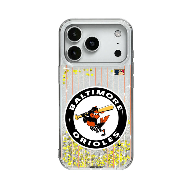 Baltimore Orioles 1966-1969 - Cooperstown Collection Pinstripe Glitter Phone Case for Apple iPhone
